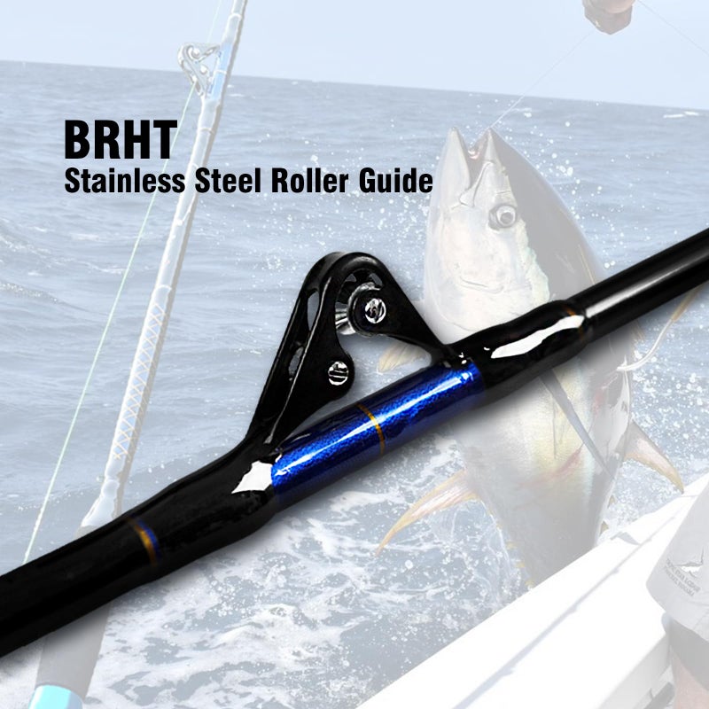 Fiblink 1-Piece Saltwater Offshore Trolling Rod Conventional Boat Rod Carbon Fishing Pole (30-50 Pound) - Image 2